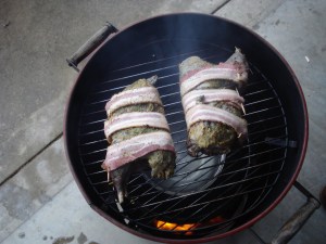 Pheasants on the smoker